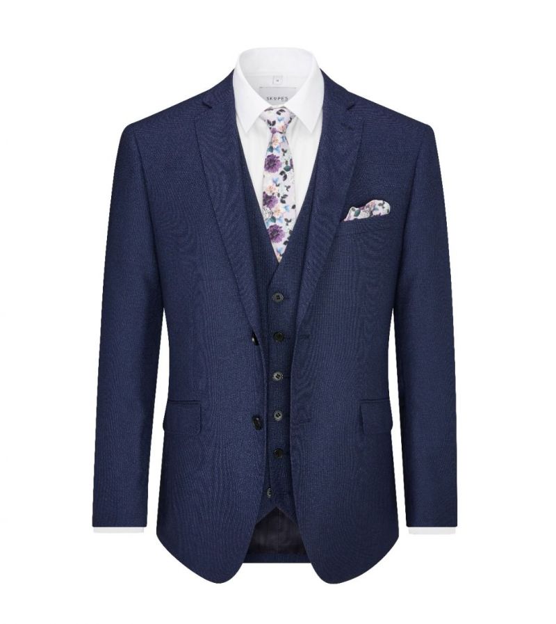 Skopes Harcourt Tailored Suit Jacket Navy 