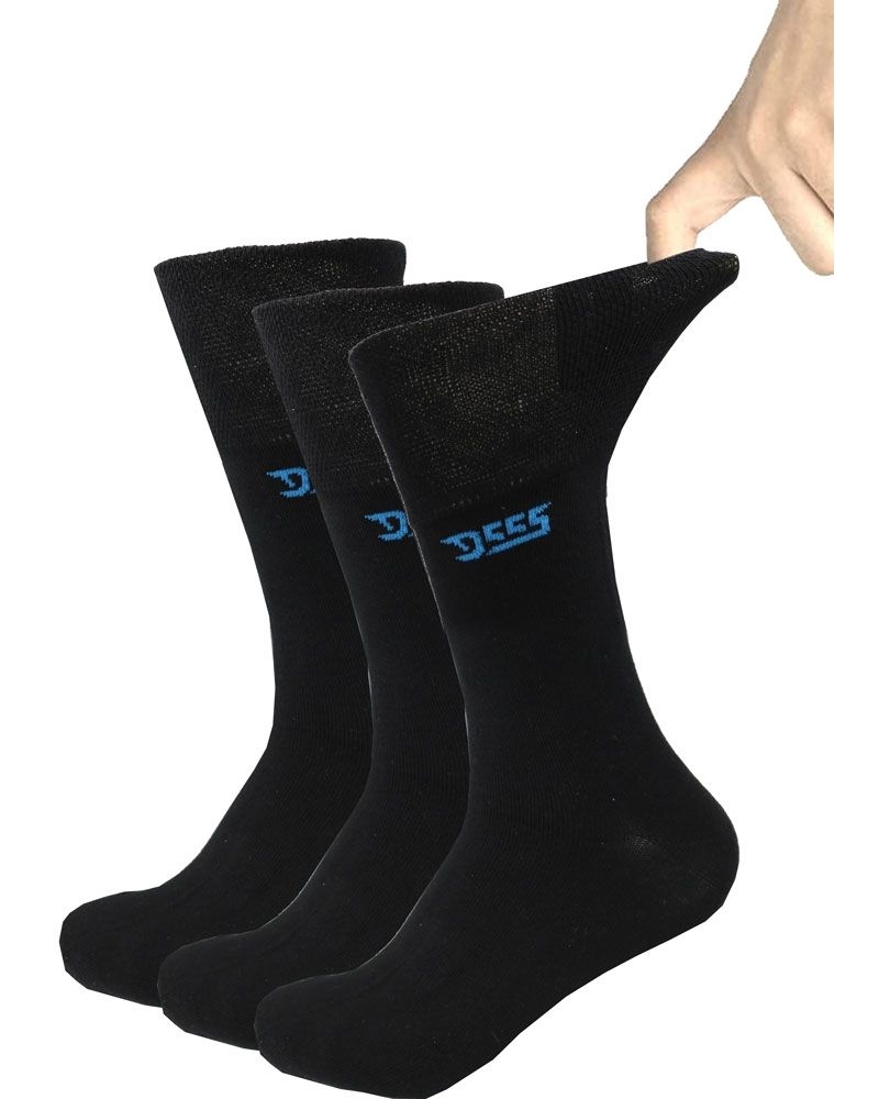 d555 harold pack of 3 extra wide socks black