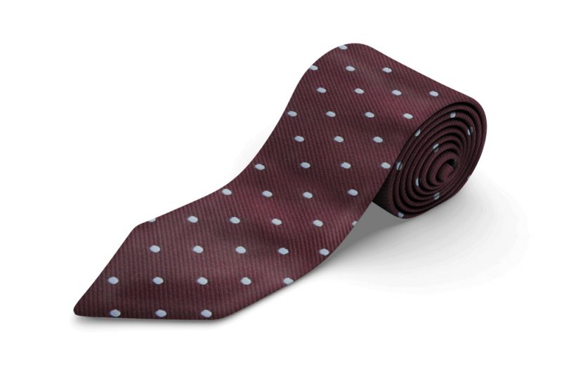 Kensington MWY311906/5 Extra Long Dot Tie Burgundy