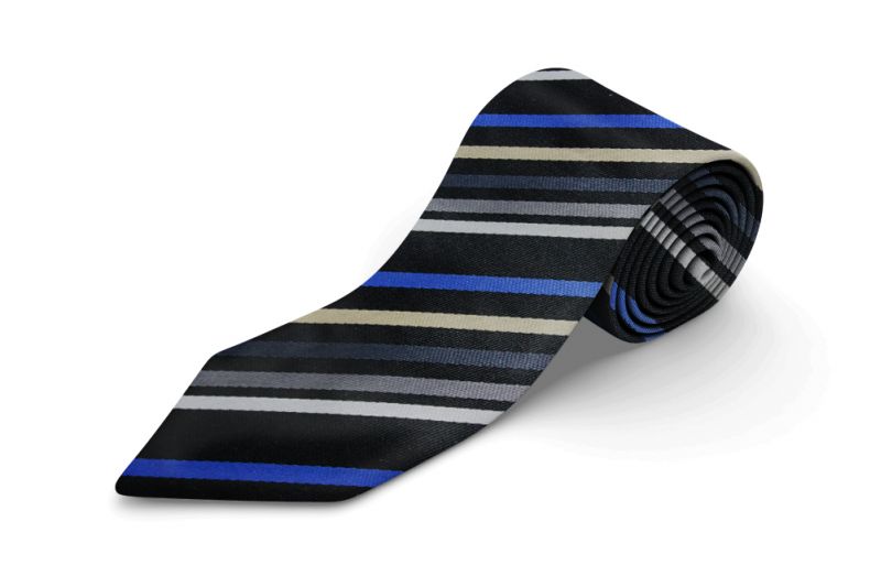 Kensington U51273/E Stripe Extra Long Tie Black