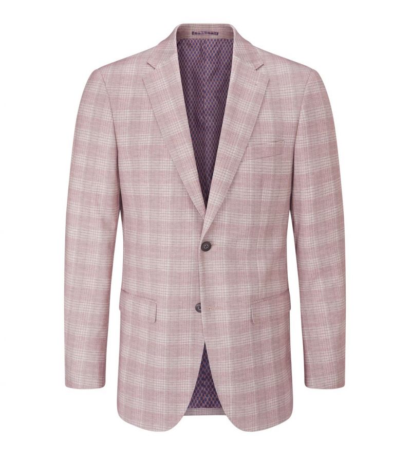 Skopes Montalvo Checked Tailored Jacket, Coral 50 - 62