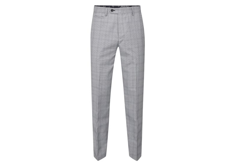 skopes anello check tailored trousers grey