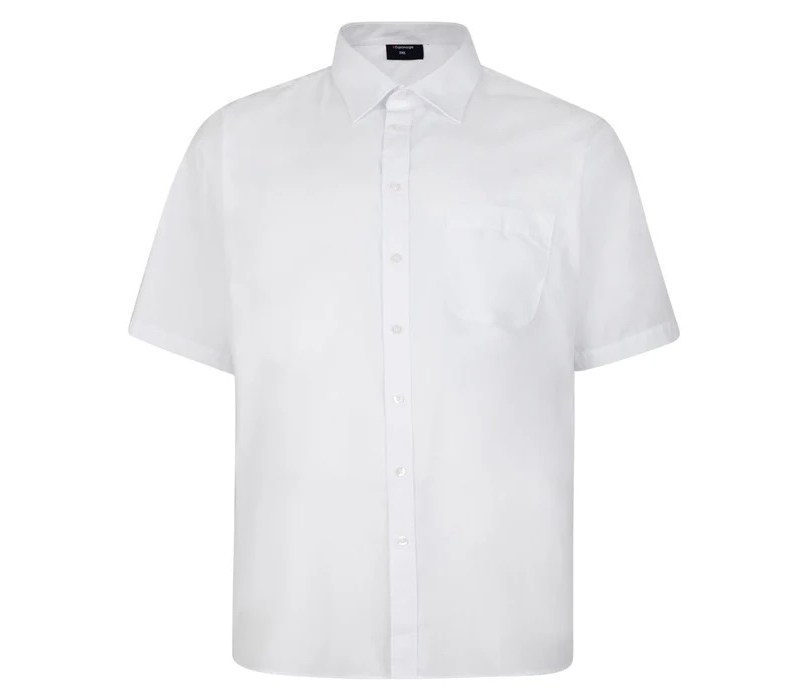 espionage short sleeved formal shirt - white 2xl - 8xl