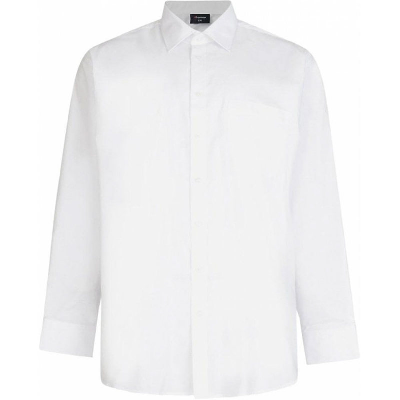 espionage long sleeve formal shirt, white - 2xl - 8xl