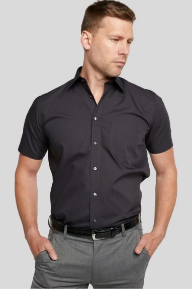 Double Two SHX3300F Short Sleeve Shirt Black