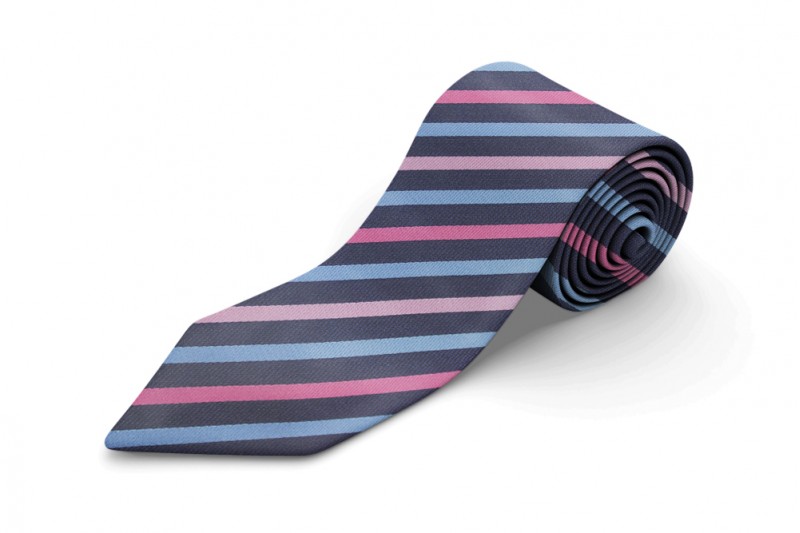 big mens extra long stripe tie, kensington - pink