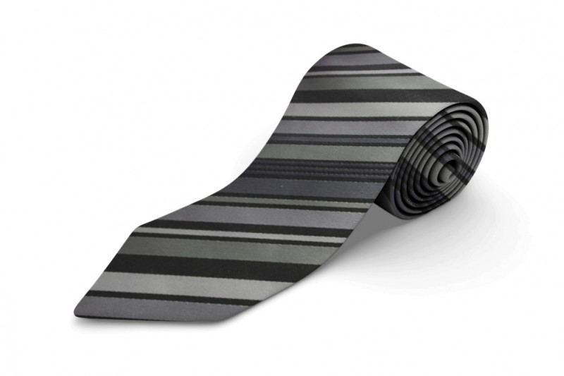 kensington mwy410238/3 stripped tie charcoal