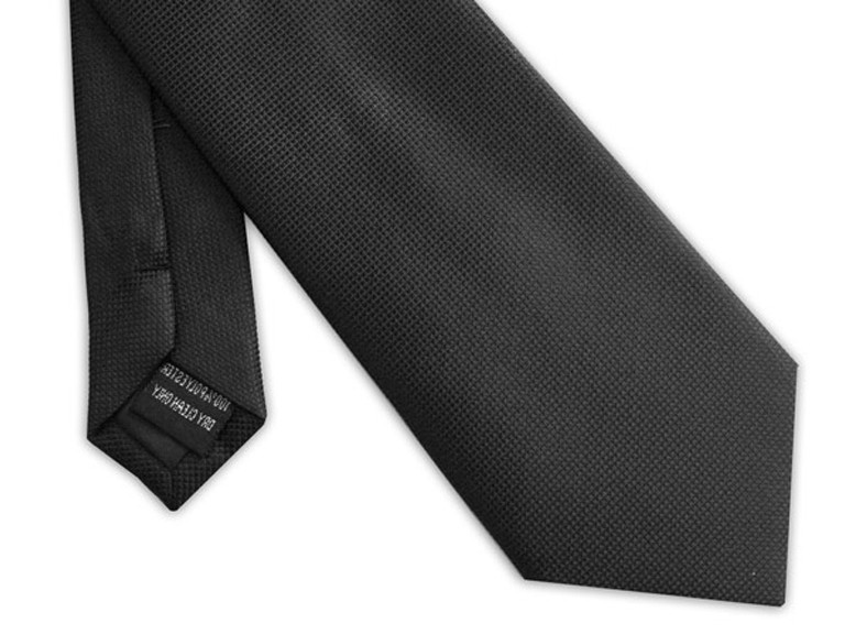 Kensington DF0528/3 Plain Extra Long Tie Blac