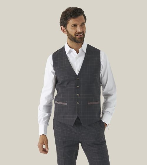 Skopes Casey Big Mens Waistcoat | Check | Oli