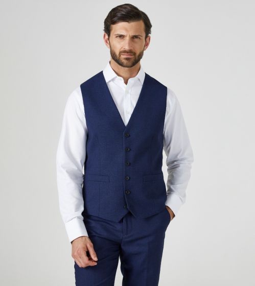 Skopes Harcourt Suit Waistcoat Navy