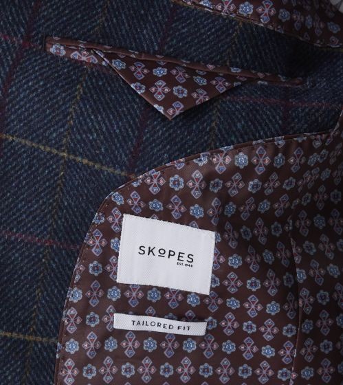 Skopes Doyle Checked Suit Jacket Navy