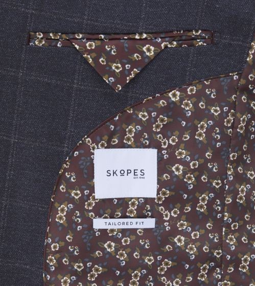 Skopes Thoresby Big Mens Jacket | Check | Gre