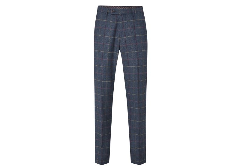 skopes doyle check suit trousers navy