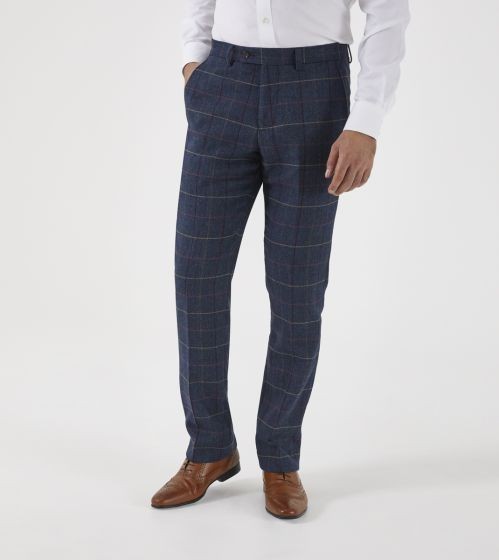 Skopes Doyle Check Suit Trousers Navy