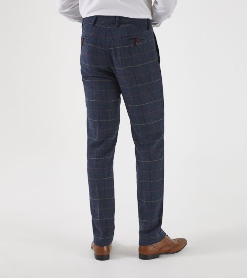 Skopes Doyle Check Suit Trousers Navy