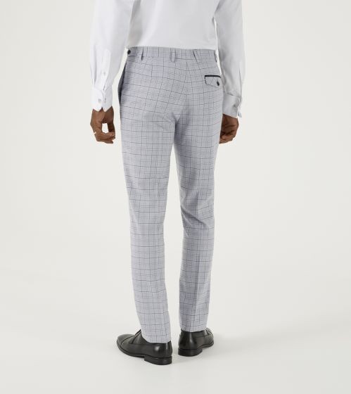 Big Mens Brook Tailored Check Suit Trousers, 