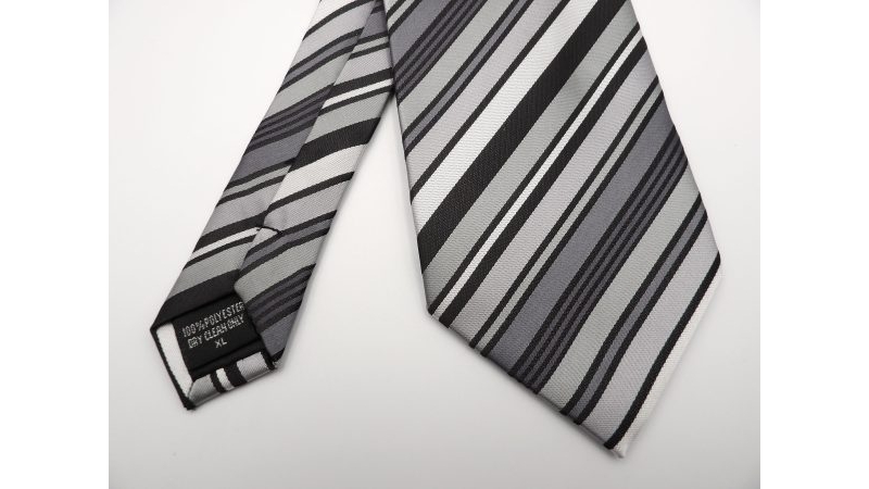 kensington mwy410238/3 stripped tie charcoal