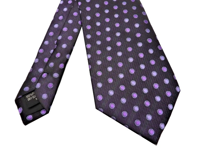 Big Mens Extra Long Polka Dot Tie, Kensington