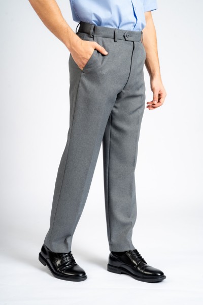 carabou expand-a-band big mens stretch trouser | grey