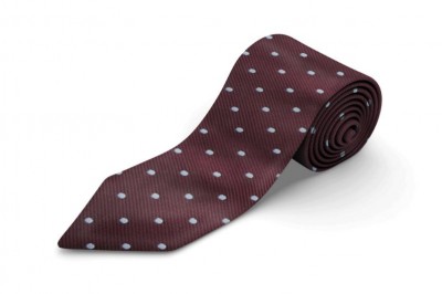 Kensington MWY311906/5 Extra Long Dot Tie Burgundy