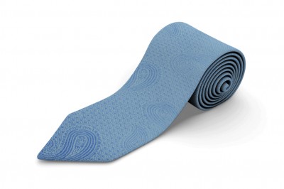 Extra Long Paisley Tie, Kensington - Sky Blue