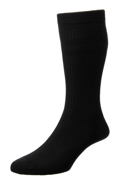 hj hall hj190/extra wide  soft top socks black