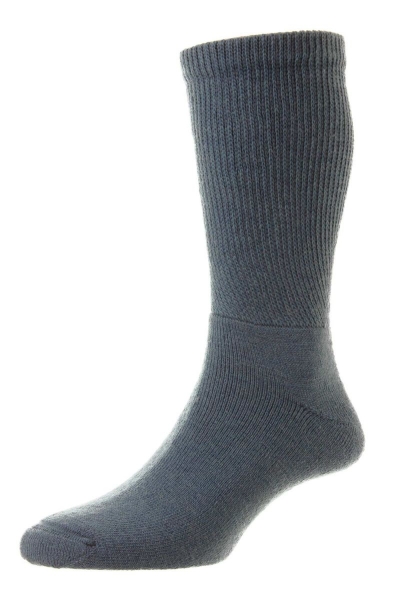 hj hall hj1351/diabetic sanitized cotton diabetic socks grey