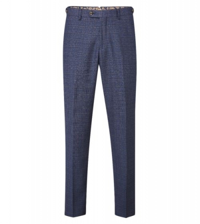 skopes woolf  check suit trousers navy