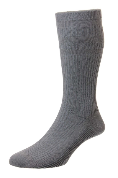 hj hall hj190/extra wide  soft top socks grey